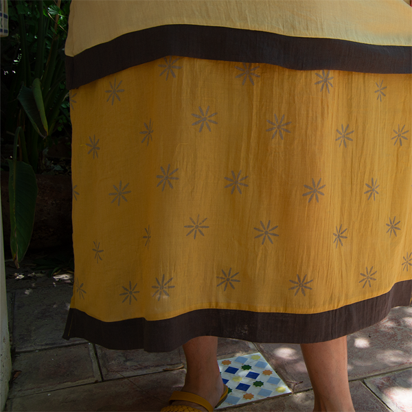 Golden Sand Cotton Voile Dress – view 3