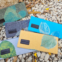 Leaf & Line Botanic Pencil Case - Canvas – botanical print pencil case by MIM Creative Wear, Egypt