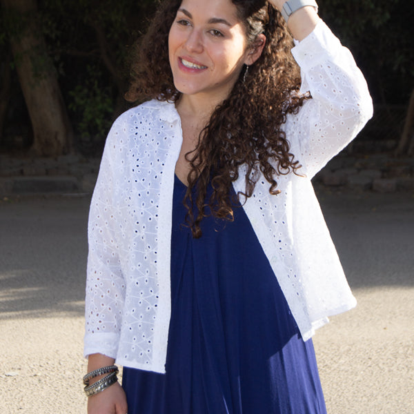 Starlight Embroidered Summer Jacket - White – view 3
