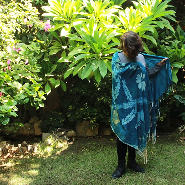 WM17 Cyano-Print Garden Shawl – view 7