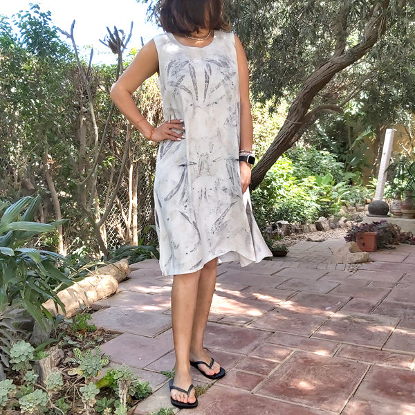 ECO5 One-Layer Sleeveless Dress (ECO-Print)