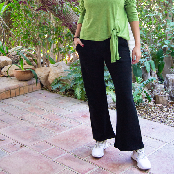 COMFORT FLARE MELTON PANTS