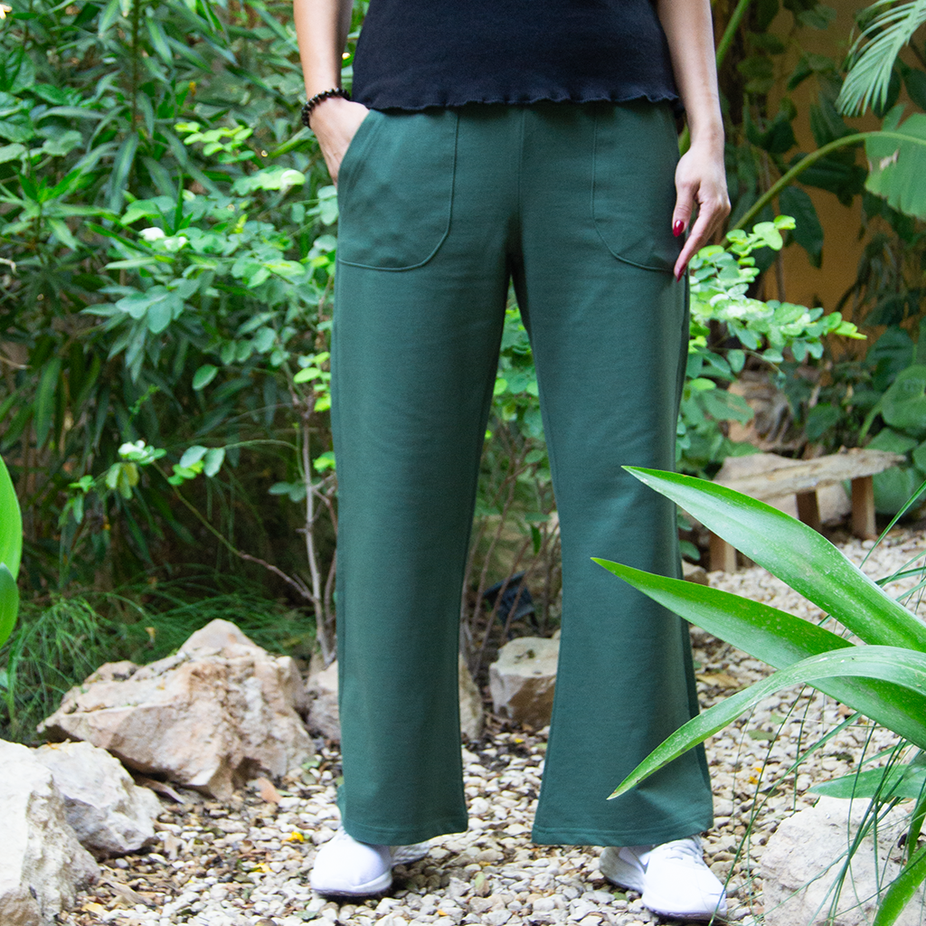 COMFORT FLARE MELTON PANTS
