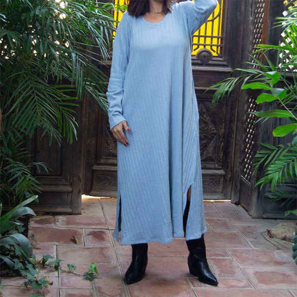THE CLASSIC RIB KNIT MIDI DRESS