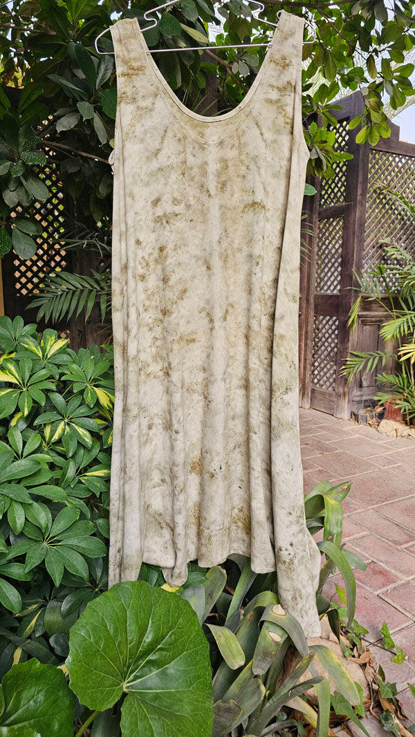 FLORA A-LINE ECOPRINT DRESS