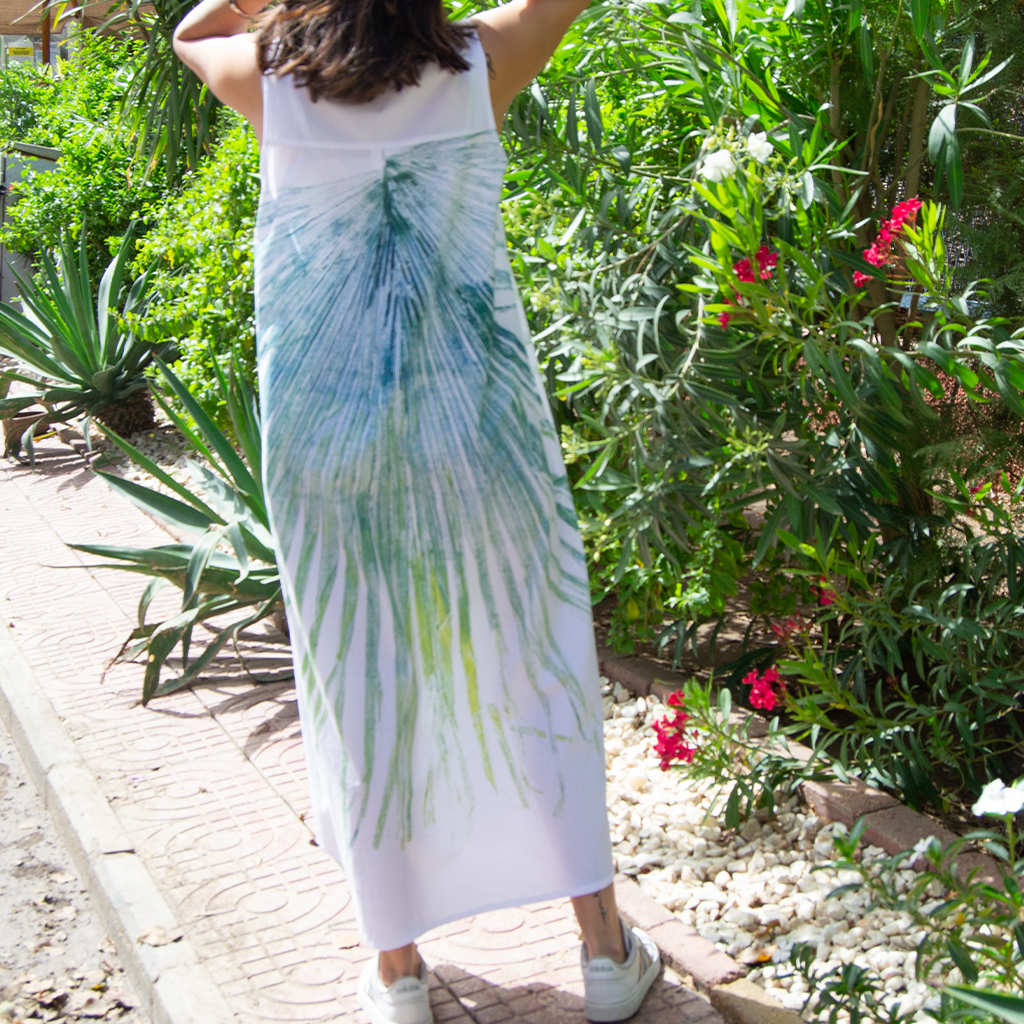 Tropic Shift Cotton Midi Dress – view 3