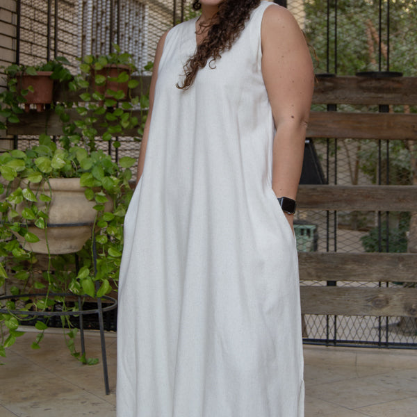 Twilight Linen Midi Dress