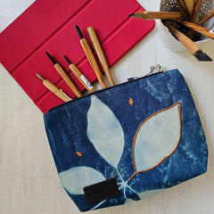 All-In-One Cyano Pouch – cyanotype sun-printed pouch by MIM Creative Wear, Egypt