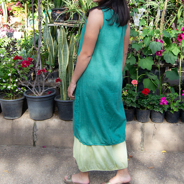 Balloon Style Cotton Dress Two-Color – view 3
