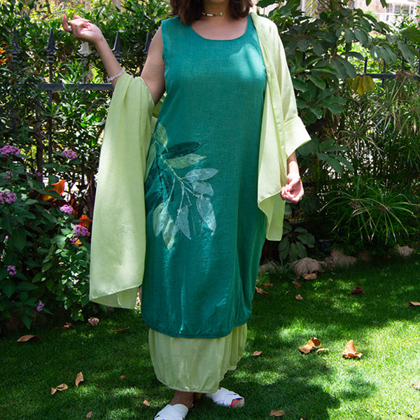 Balloon Style Cotton Dress Two-Color – view 5