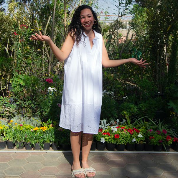 Broderie Bloom Cotton Dress – women's dress by MIM Creative Wear, Egypt