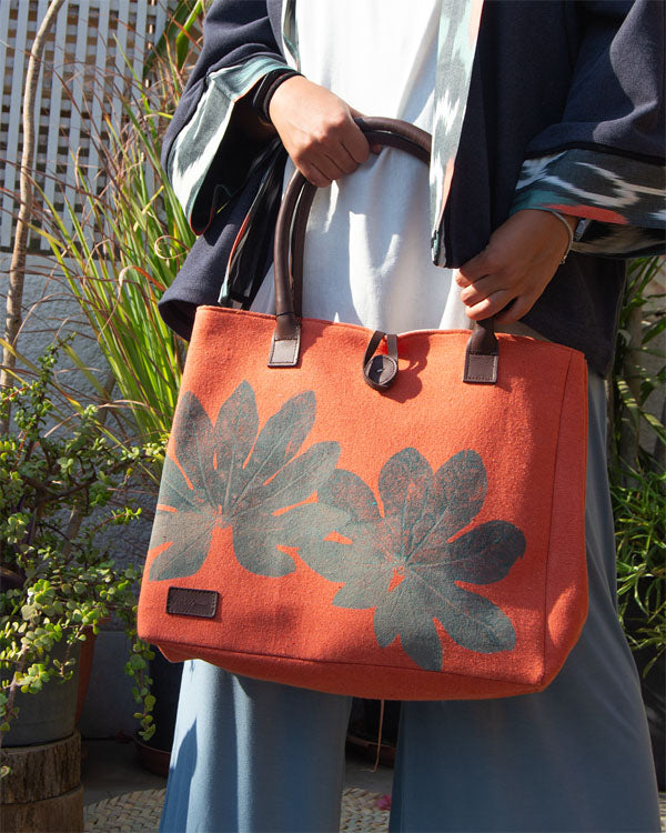 City Bloom Bag -Canvas – hand-printed bag by MIM Creative Wear, Egypt
