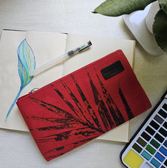 Fern Botanic Pouch - Canvas – botanical print pouch by MIM Creative Wear, Egypt