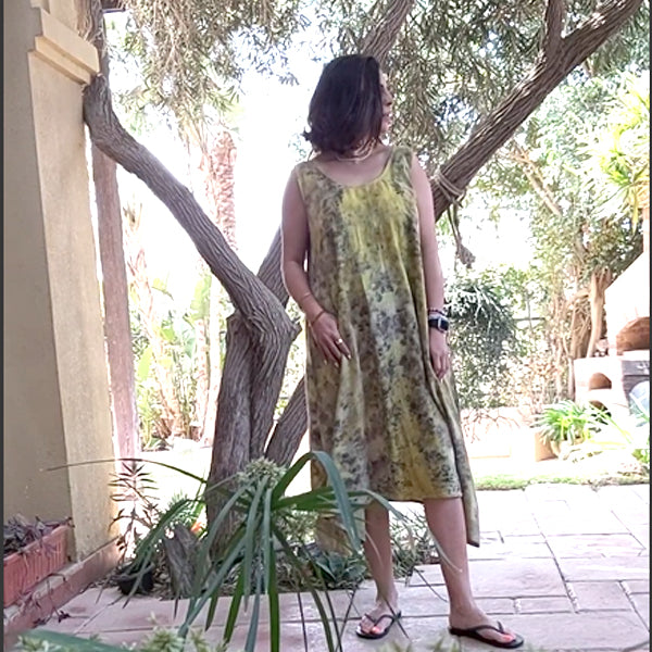 Flora A-Line Ecoprint Dress – view 3