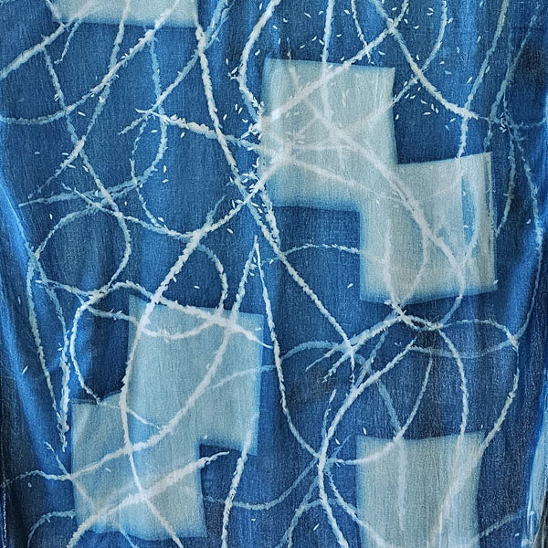 Gaeden Shawl Cyano Print – view 2
