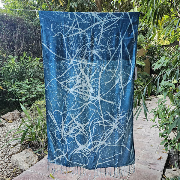 Gaeden Shawl Cyano Print – view 3