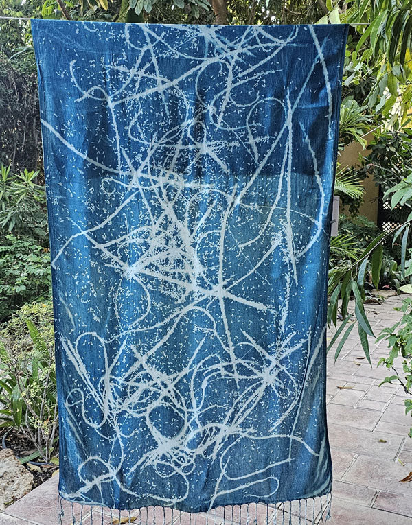 Gaeden Shawl Cyano Print – view 7