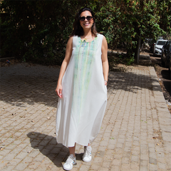 Jaspis Linen Midi Dress – women's dress by MIM Creative Wear, Egypt
