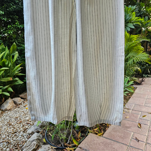 Linear Stripe Linen Jogger Pants – view 4