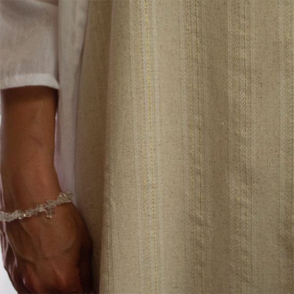 Linen Glow V-Neckline Dress – view 3