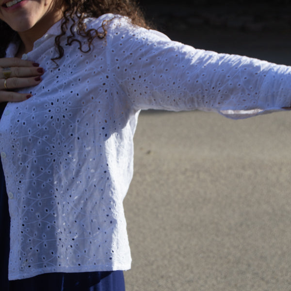 Starlight Embroidered Summer Jacket - White – view 2