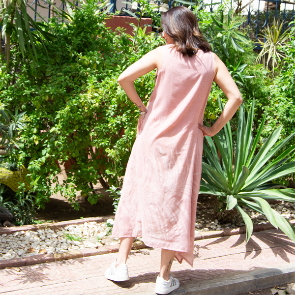 Sunset Palm Cotton Voile Midi Dress – view 3