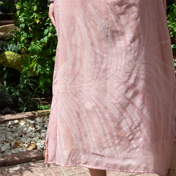 Sunset Palm Cotton Voile Midi Dress – view 5