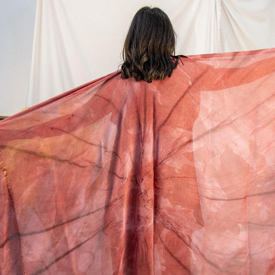 WA18 Sprayed Scarf-Ruby Red – view 2