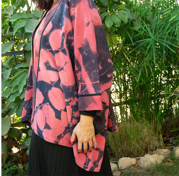 Winter Blossom Kimono Cyano Free Size – view 2
