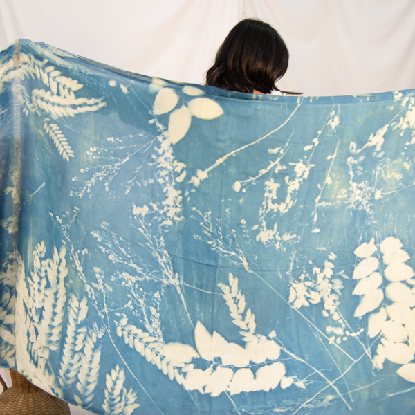 WM17 Cyano-Print Garden Shawl – view 2