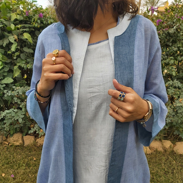 22S13 Long Two-Color Jacket – MimCreativeWear