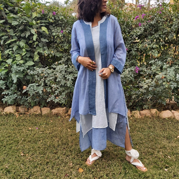 22S13 Long Two-Color Jacket – MimCreativeWear