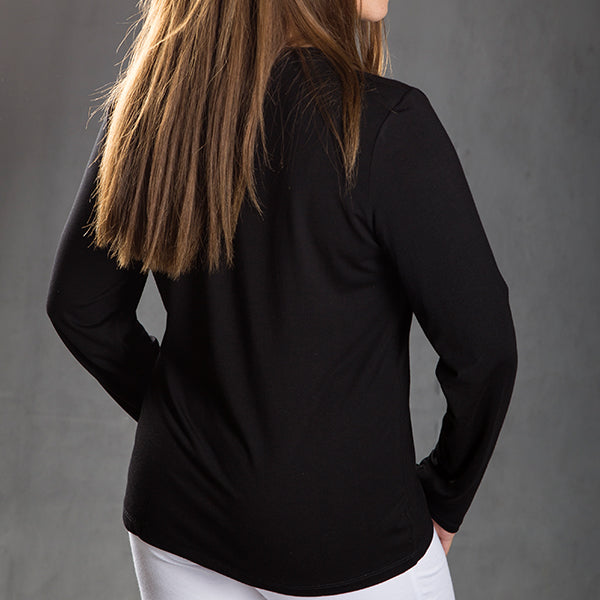 BE7 Crew-Neck Long Sleeve Straight-Fit Basic Top