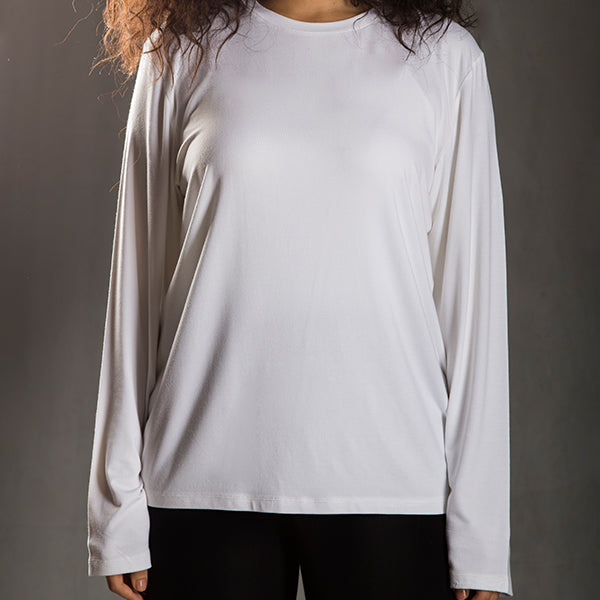 BE7 Crew-Neck Long Sleeve Straight-Fit Basic Top