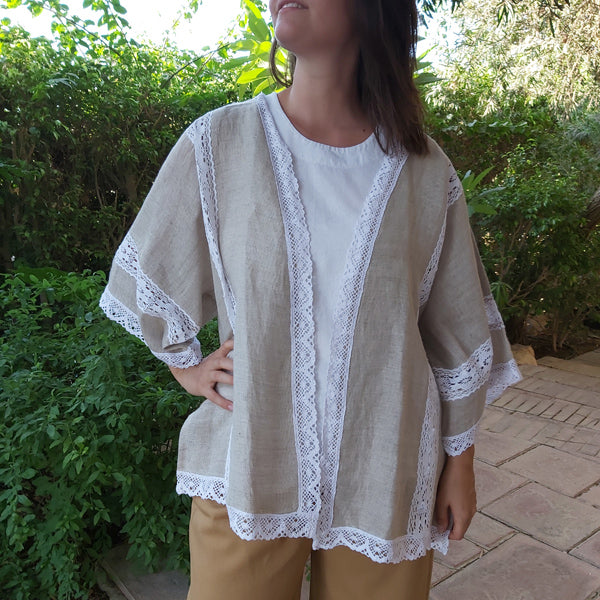 MY1/22 Hand-loomed Linen Jacket - Free Size