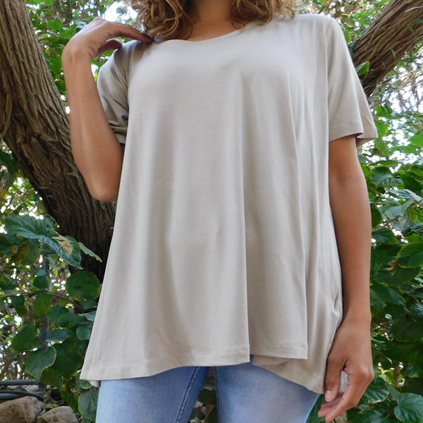 Basic Element Scooped Neck A-Line T-Shirt – view 3