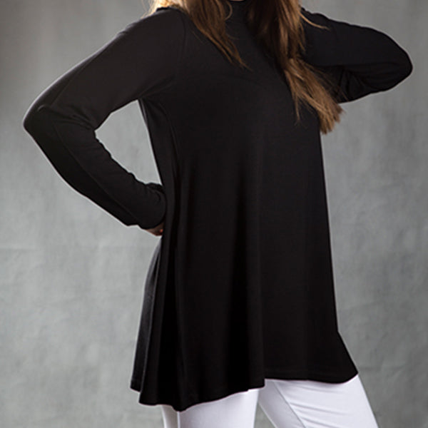 Basic Element Turtle-Neck A-Line Long Sleeve Top – view 2