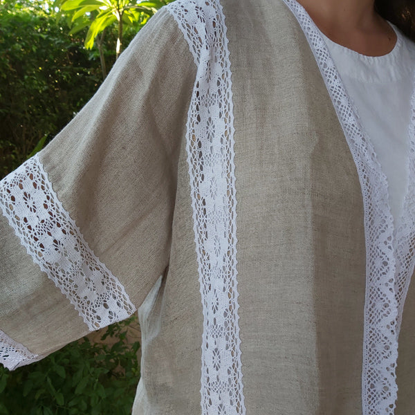 MY1/22 Hand-Loomed Linen Jacket - Free Size – view 2