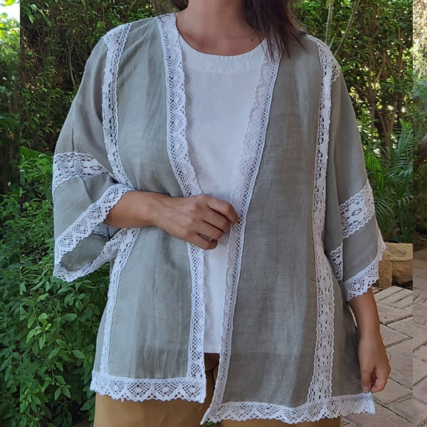 MY1/22 Hand-Loomed Linen Jacket - Free Size – view 4