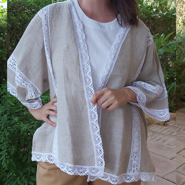 MY1/22 Hand-Loomed Linen Jacket - Free Size – view 5