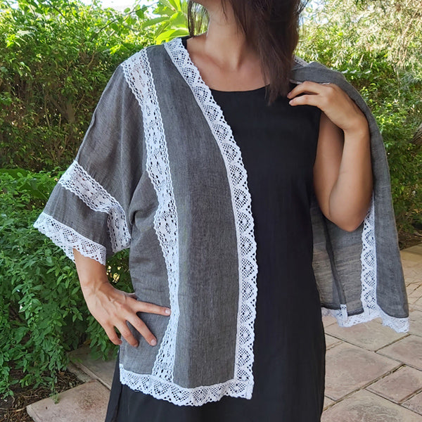 MY1/22 Hand-Loomed Linen Jacket - Free Size – view 6