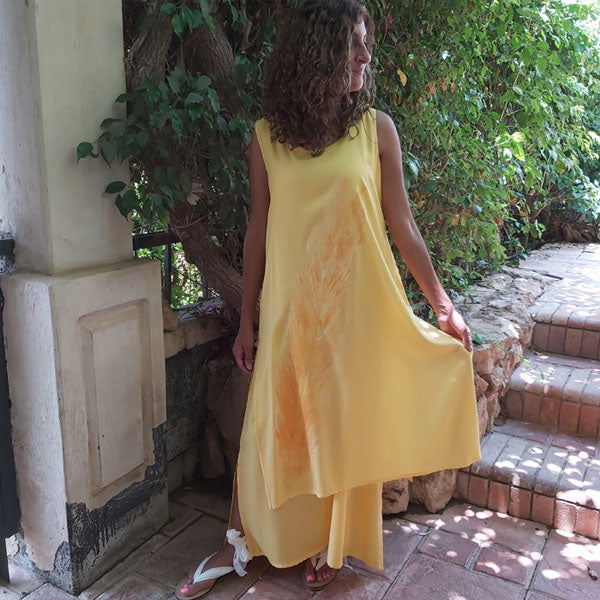N1/U Sleeveless Two-Layer Dress-Aspen Yellow – view 4
