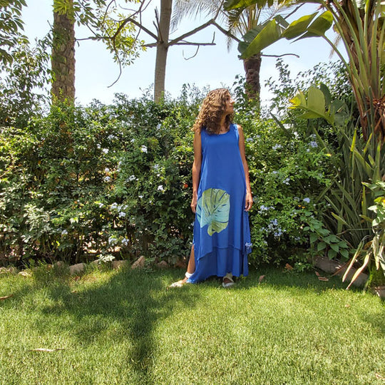 N1/U Sleeveless Two-Layer Dress-Cobalt Blue – view 2
