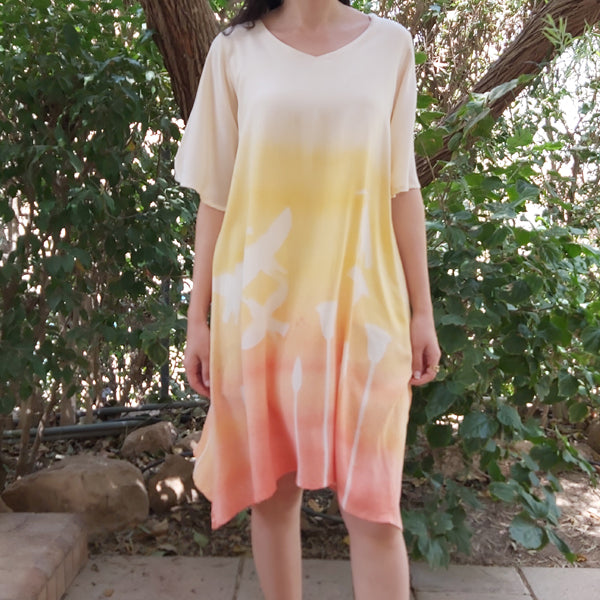 N5 V-Neck Half Sleeve Dress-White – view 6