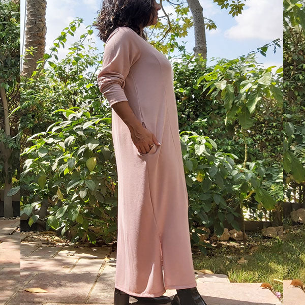 WA7 Long Sleeve A-Shape Long Dress – view 10