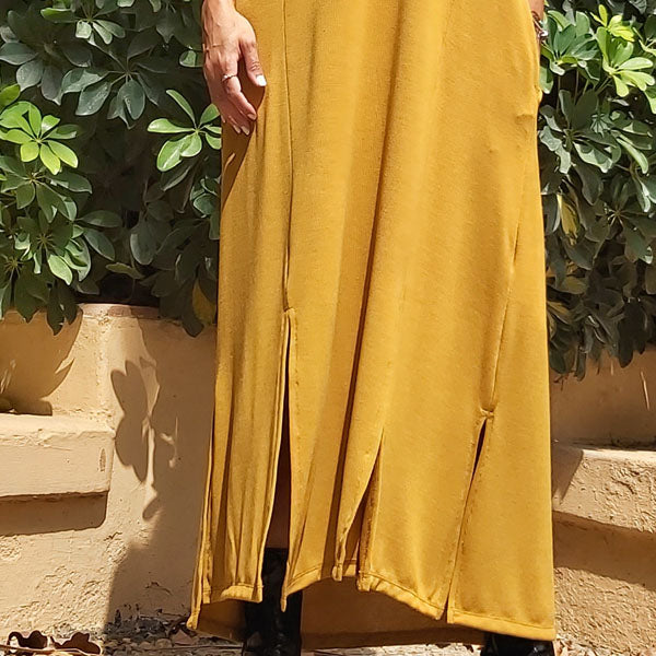 WA7 Long Sleeve A-Shape Long Dress – view 7