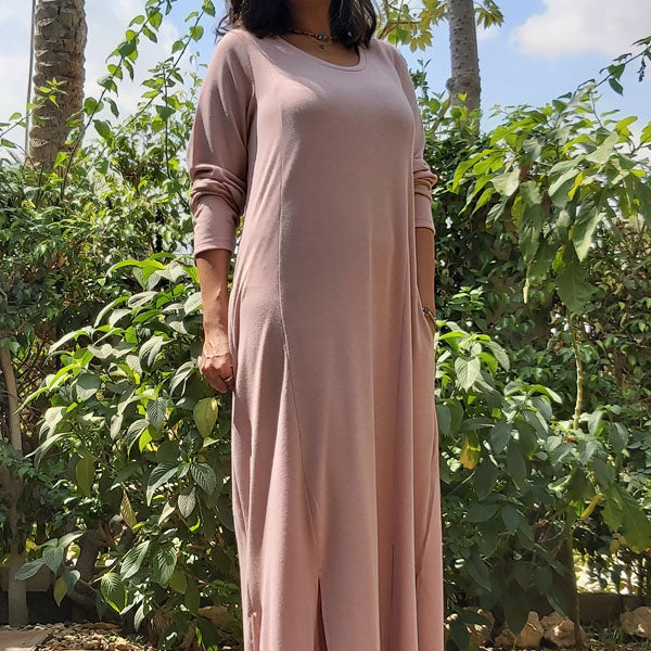WA7 Long Sleeve A-Shape Long Dress – view 8