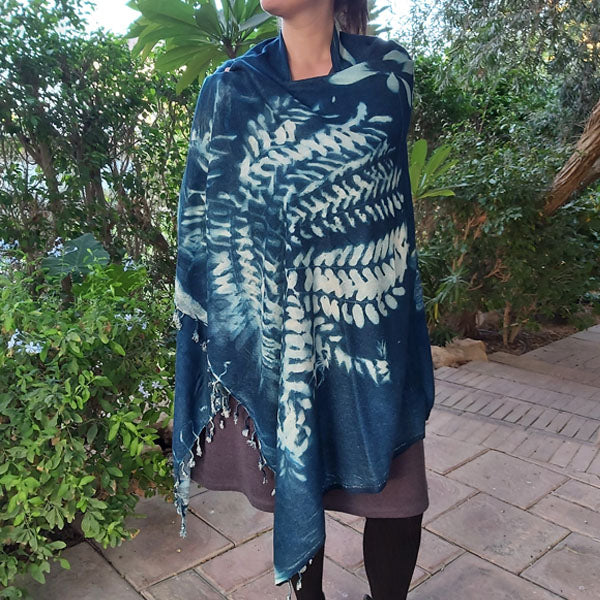 WM17 Cyano-Print Garden Shawl – view 6